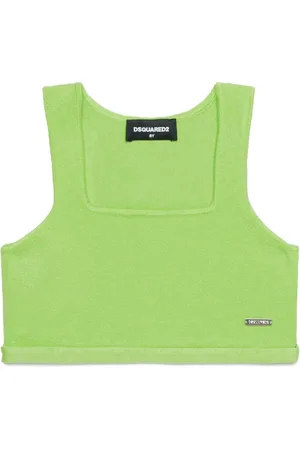 Dsquared2 Top corto con cuello cuadrado