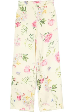 MONNALISA Pantalones anchos con estampado floral