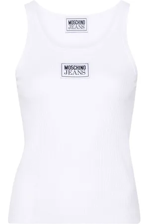 Moschino Camiseta de tirantes con parche del logo