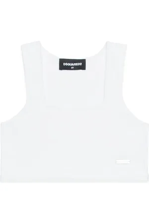 Dsquared2 Top corto con cuello cuadrado