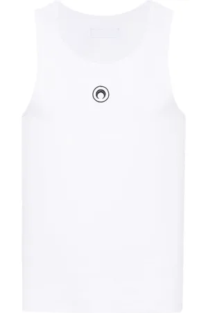Marine Serre Top con bordado Crescent Moon