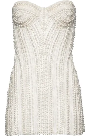 Retrofete Vestido corto con perlas artificiales