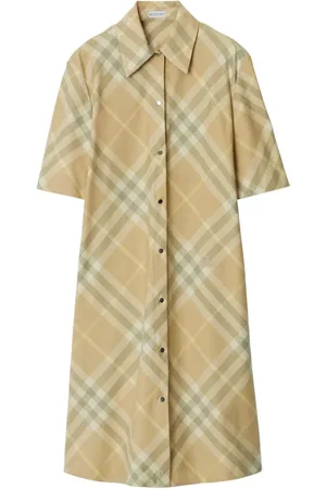 Burberry Vestido camisero con motivo Vintage Check