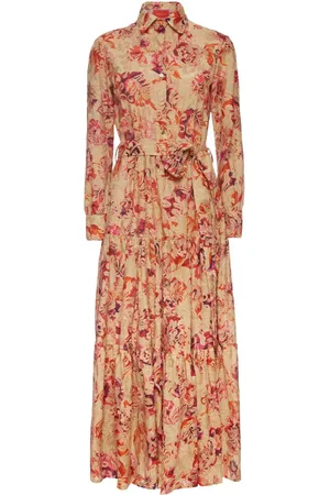 La DoubleJ Vestido camisero Bellini con estampado floral