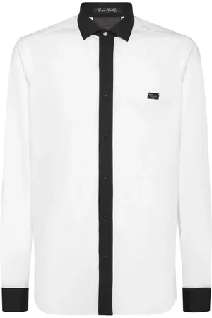 Philipp Plein Camisa Sugar Daddy con ribete en contraste