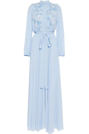 Saiid Kobeisy Vestido tipo caftán con bordado floral