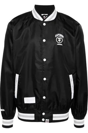 A Bathing Ape Chaqueta bomber con ribete a rayas