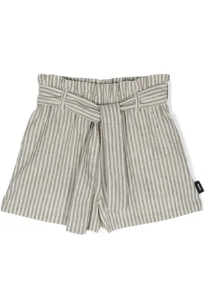Aspesi Pantalones cortos de talle alto a rayas