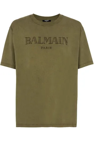 Balmain Camiseta con logo bordado