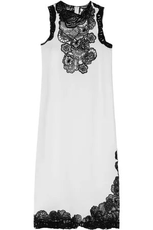 Jil Sander Vestido midi con bordado floral