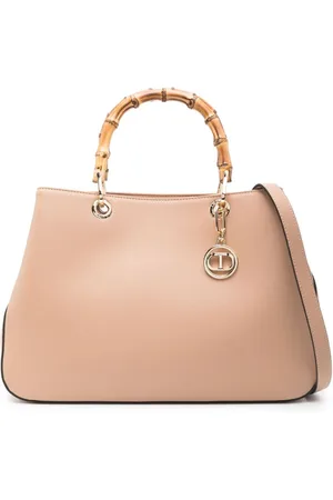 Twin-Set Bolso shopper con charm del logo