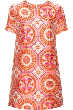 La DoubleJ Vestido corto Swing con motivo en jacquard