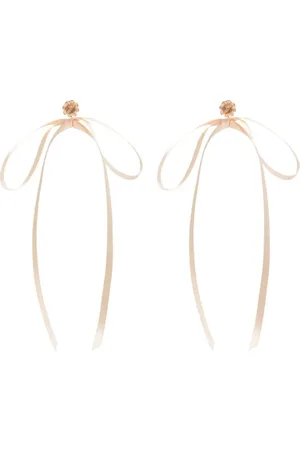 Simone Rocha Pendientes Bow Ribbon con cuentas