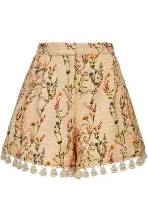 La DoubleJ Shorts Playa con bordado floral