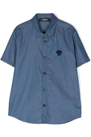 VERSACE Camisa vaquera con parche Medusa Head