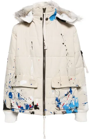 GREG LAUREN Plumífero con motivo de salpicadura de pintura