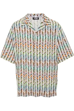 Missoni Camisa de sarga con estampado chevron