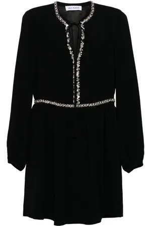 DICE KAYEK Vestido corto con detalles de cristales