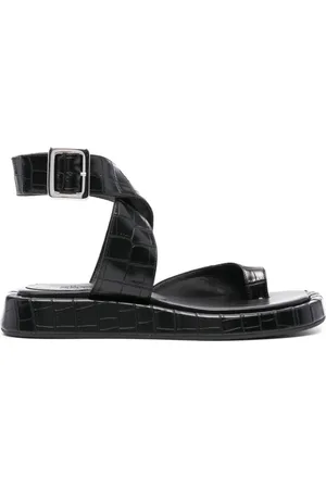 Gia Borghini Sandalias Roxanne con relieve de cocodrilo