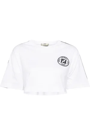 Fendi Camiseta con franja Zucca