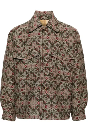 UMA WANG Sobrecamisa con motivo en jacquard