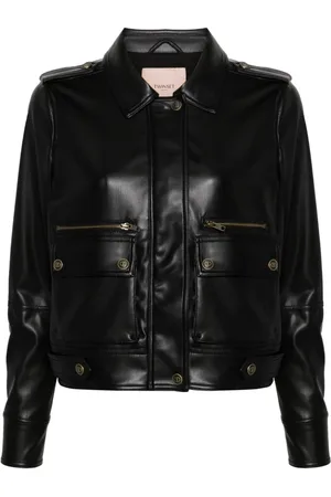 Twin-Set Chaqueta bomber con logo grabado