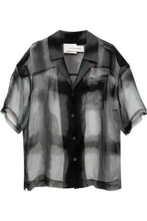 Feng Chen Wang Camisa semitranslúcida estampada