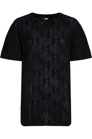 Karl Lagerfeld Camiseta con monograma en jacquard