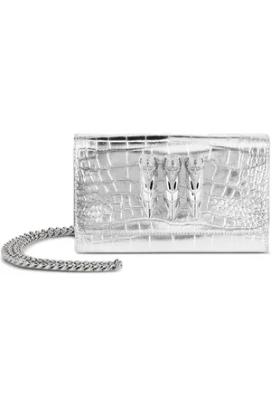 Philipp Plein Bolso de hombro pequeño con relieve de cocodrilo