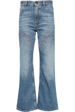 Chloé Vaqueros bootcut con detalle de guipur
