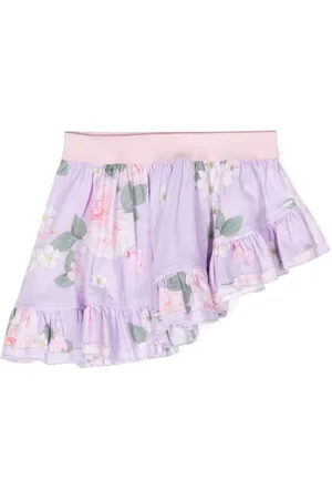 MONNALISA Falda asimétrica con estampado floral
