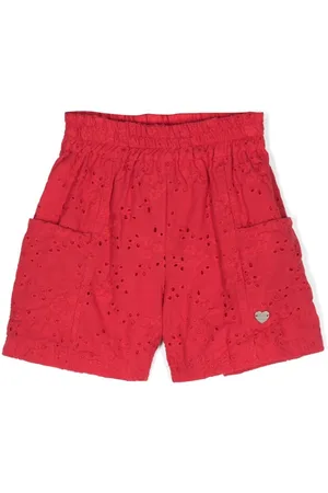 MONNALISA Pantalones cortos con bordado inglés