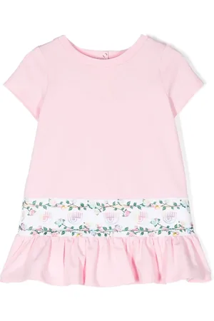 Chiara Ferragni Vestido estilo camiseta con franjas del logo