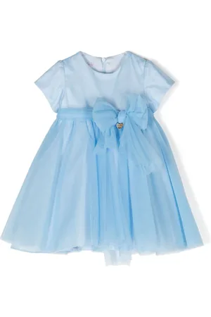 Le Bebé Enfant Vestido de tul con detalle de lazo