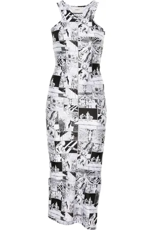COPERNI Vestido largo con dibujo estampado