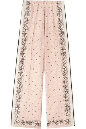 Palm Angels Pantalones anchos con estampado de cachemira