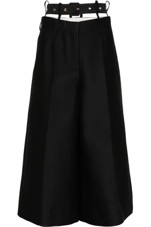 Rokh Pantalones capri con cinturón