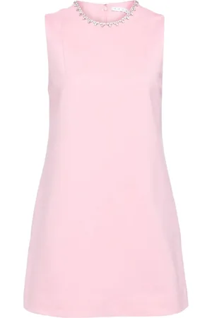 AREA Vestido corto con detalle de cristales