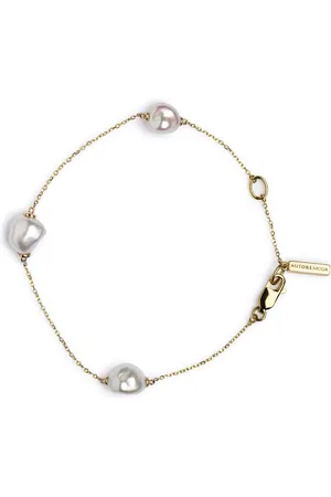 Autore Tobillera Sophia Keshi en oro amarillo de 9 ct con perlas