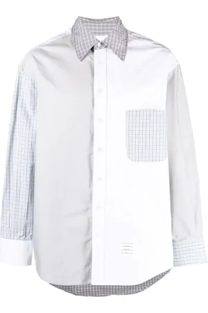 Thom Browne Camisa de manga larga con motivo 4-Bar