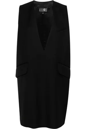 Maison Margiela Vestido corto con logo y costuras