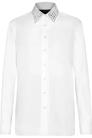 Philipp Plein Camisa con detalles de cristales