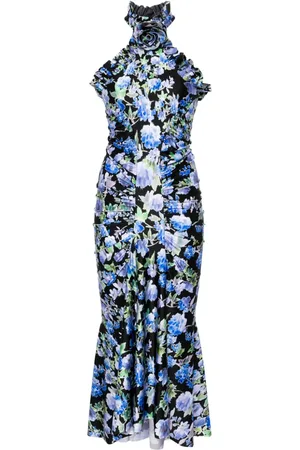 Serafini Vestido largo con estampado floral