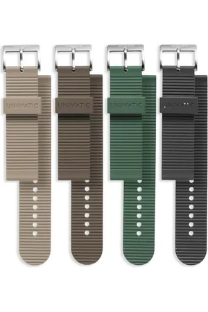 UNIMATIC Pack de cuatro correas Woodland para reloj