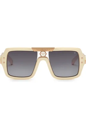 Philipp Plein Gafas de sol con placa del logo