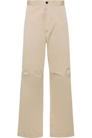 Maison Margiela Pantalones chino de sarga anchos
