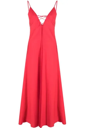 FORTE FORTE Vestido largo acampanado con cordones
