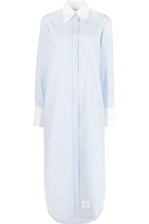 Thom Browne Vestido camisero a rayas