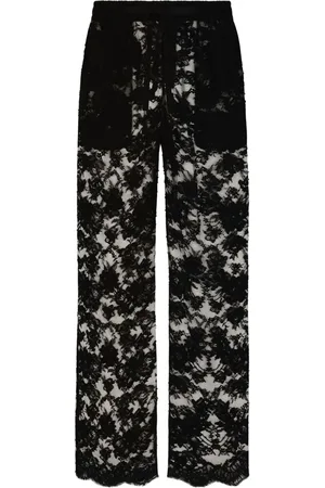 Dolce & Gabbana Pantalones anchos con encaje floral