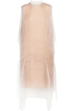 Prada Vestido con dobladillo asimétrico